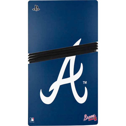 MLB Atlanta Braves - Solid Distressed PS5 Pro Disk Bundle  Skin
